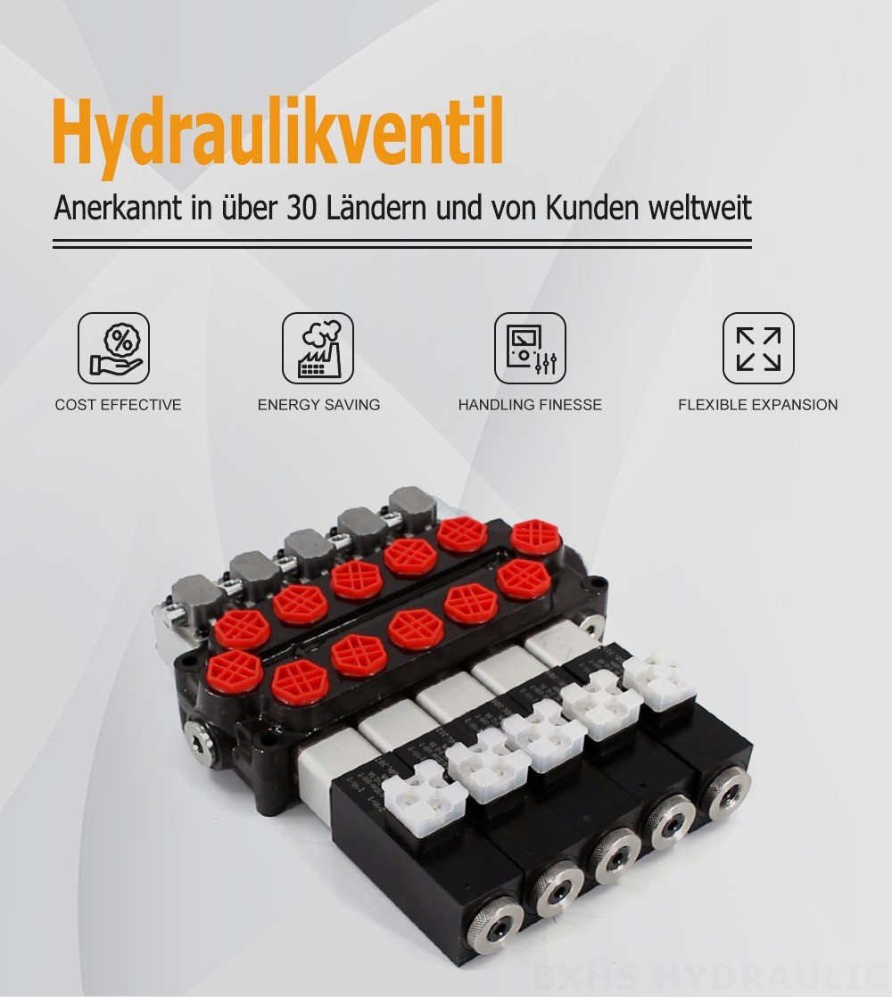Q45 Magnet und manuell 5 Steuerkolben Monoblock-Wegeventil